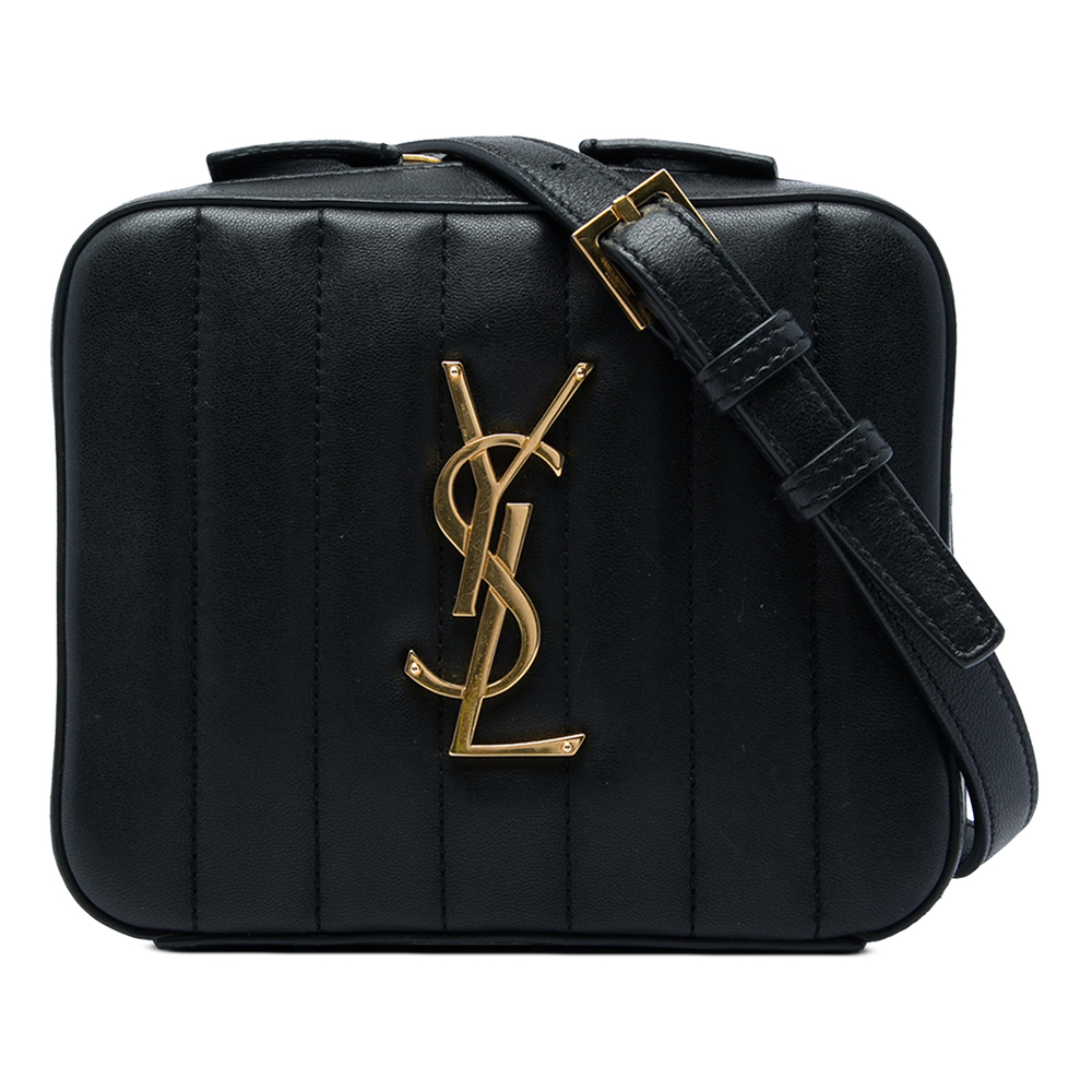 Pre-Loved Saint Laurent Matelasse Lambskin Monogram Vicky Belt Bag